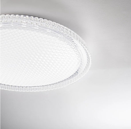 Plafoniera Led in metallo e acrilico Bianco con funzione cct 60 cm 37,5W 6000Lm 58X58Cm