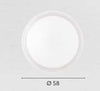 Plafoniera Led in metallo e acrilico Bianco con funzione cct 60 cm 37,5W 6000Lm 58X58Cm