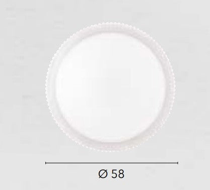 Plafoniera Led in metallo e acrilico Bianco con funzione cct 60 cm 37,5W 6000Lm 58X58Cm