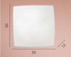 Plafoniera in vetro Bianco Bianca 4Xe27 50X50X12Cm
