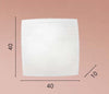 Plafoniera in vetro Bianco Bianca 3Xe27 40X40X10Cm