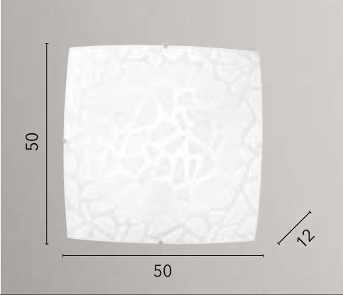 Plafoniera Bianca 4Xe27 50X50X12Cm