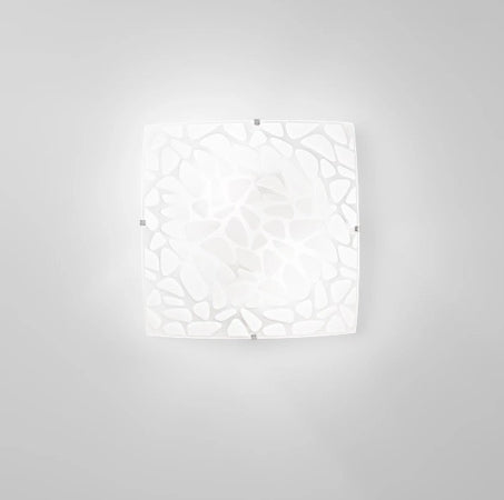 Plafoniera Bianca 3Xe27 40X40X10Cm