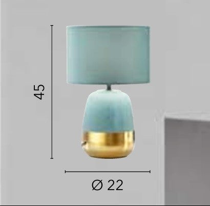 La lampada da tavolo design contemporaneo Rosa 22X45cm