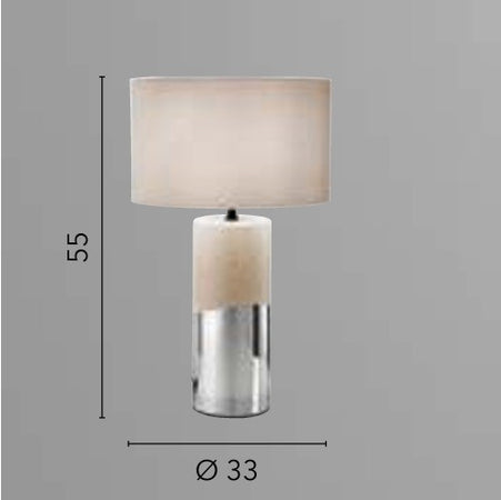 La lampada da tavolo design contemporaneo Rosa 33X55cm