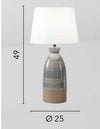 La lampada da tavolo unisce eleganza e design contemporaneo grigio e tortora 25X49cm