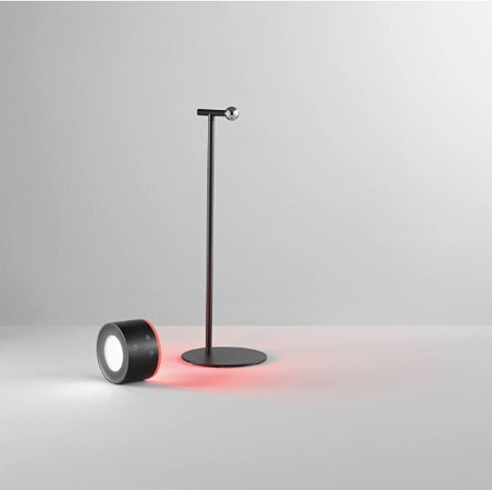 Lampada ricaricabile Led 4W con testa magnetica Nero RGB+cct 37x12cm