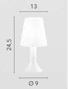 Lampada da tavolo con lumetto e diffusore in PC FANGO 24,5X13X9 cm