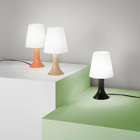 Lampada da tavolo con lumetto e diffusore in PC Bianco 24,5X13X9 cm