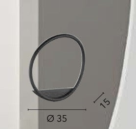 L’applique presenta una struttura in metallo e un diffusore in silicone Bianco 15X35 cm