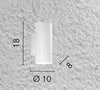 Applique in metallo Bianco 18x8x10 cm