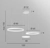 Lampadario a sospensione Bianco 120X150X32 cm
