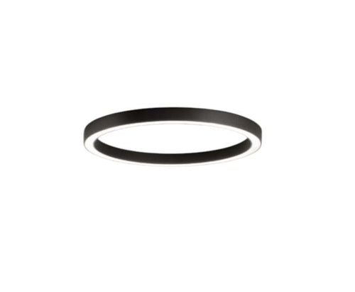Plafoniera struttura circolare e diffusore in acrilico Nero 80X8,5 CM