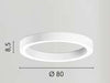 Plafoniera struttura circolare e diffusore in acrilico Bianco 80X8,5 CM