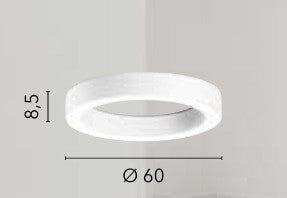 Plafoniera struttura circolare e diffusore in acrilico Oro 60X8,5 CM