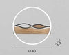 Plafoniera struttura in metallo e base Effetto Legno Nero cct 40X6,8 CM