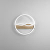 Plafoniera struttura in metallo e base Effetto Legno Bianco cct 40X6,8 CM