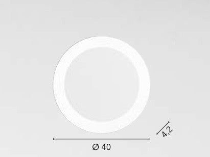 Plafoniera Rotonda Bianco, struttura in metallo e diffusore in acrilico Bianco cct 40X4,2 CM