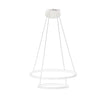 Lampadario a sospensione struttura in metallo, diffusore in silicone 60X40X150 cm