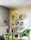 Lampadario a sospensione struttura in metallo, diffusore in silicone 120X80X150 cm