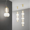 Lampadario Oro vetro trasparente diffusore opale Led Integrato