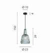 Lampadario in vetro cristallo sfaccettato TRASPARENTE 150X23X10CM
