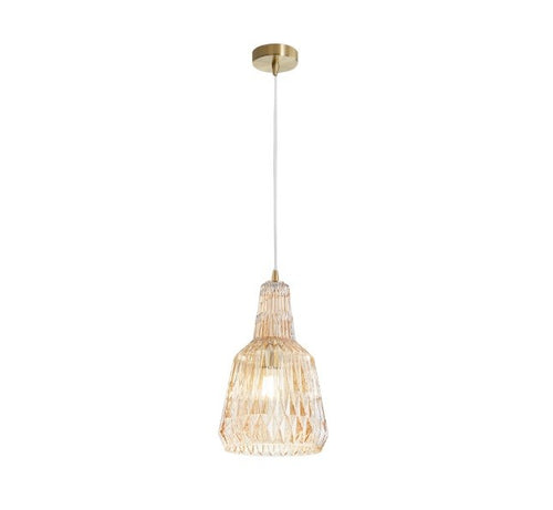 Lampadario in vetro cristallo sfaccettato AMBRA 150X23X10CM