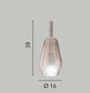 Lampadario RAME 38X16 CM