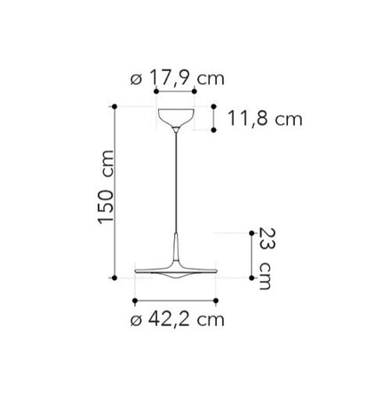 Lampadario a sospensione Led in metallo Cromato 42,2X150X17,9CM