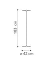 Piantana Led in metallo Cromato 183X42CM