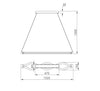 Lampadario a sospensione Struttura in metallo con diffusore in acrilico Led 40W 150X102X15CM