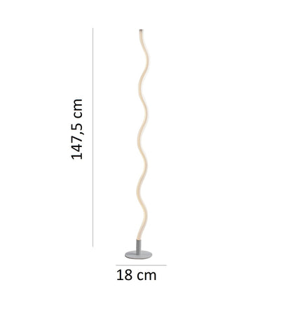 Piantana Led Struttura in metallo con diffusore in acrilico 147,5X18 cm