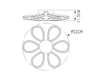 Plafoniera Led Struttura in metallo con diffusore in acrilico 75X14CM