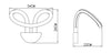 Applique Led Struttura in metallo con diffusore in acrilico 26X34X22CM