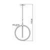Lampadario a sospensione Led , Struttura in metallo con diffusore in acrilico 50W 150X50,8X36CM