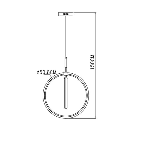 Lampadario a sospensione Led , Struttura in metallo con diffusore in acrilico 50W 150X50,8X36CM