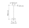 Lampadario a sospensione in metallo Nero/Oro 90,5X25X25CM