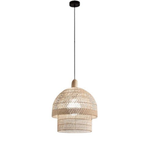 Lampadario a sospensione legno naturale 192,5X40X10cm