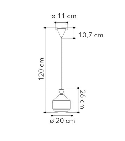 Lampadario a sospensione Nero 120X20X26 cm.