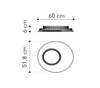 Plafoniera Led in vetro con funzione cct 51,8X60X6 CM