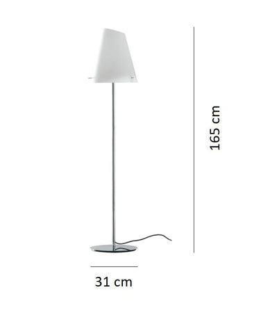 Piantana , disponibile con cavo in PVC Nero 165X31 CM