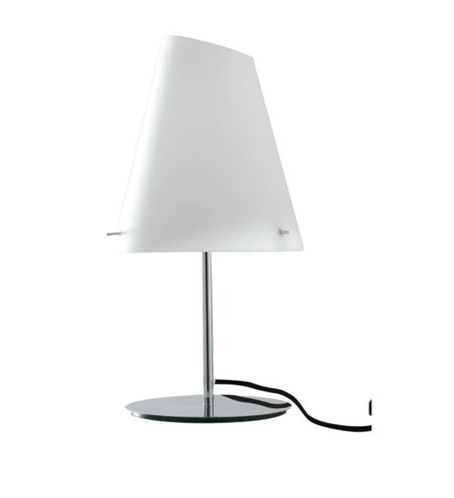 Lampada da tavolo in metallo cromato e cavo Nero 65X31 CM