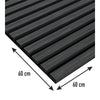 Pannelli Acustici Fonoassorbenti 4pz 60x60cm Decorativi Moderno Rovere Nero 3D