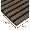 Pannelli Acustici Fonoassorbenti 2pz 60x120cm Decorativi Moderno NoceNaturale 3D