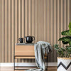 Pannelli Acustici Fonoassorbenti 2pz 60x120cm Decorativi Moderno Rovere Nat. 3D