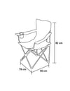 Sedia Campeggio Kit 2pz Camping Pieghevole Telo Oxford Sacca con Maniglia Beige