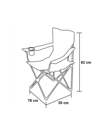 Sedia Campeggio Kit 2pz Camping Pieghevole Telo Oxford Sacca con Maniglia Beige