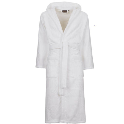 Accappatoio Overlogo ! Trussardi Unisex con Cappuccio in Pura Spugna di cotone -Eleganza e stile