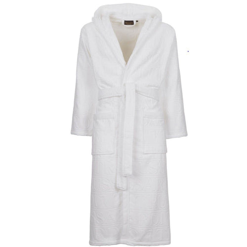 Accappatoio Overlogo ! Trussardi Unisex con Cappuccio in Pura Spugna di cotone -Eleganza e stile