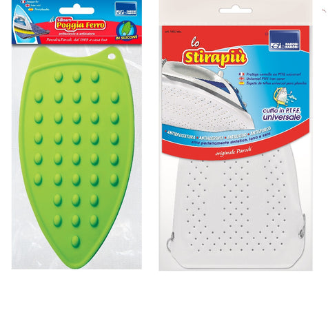 Kit 2pz Poggia Ferro Silicone + Soletta di Protezione Antiaderente con Molla